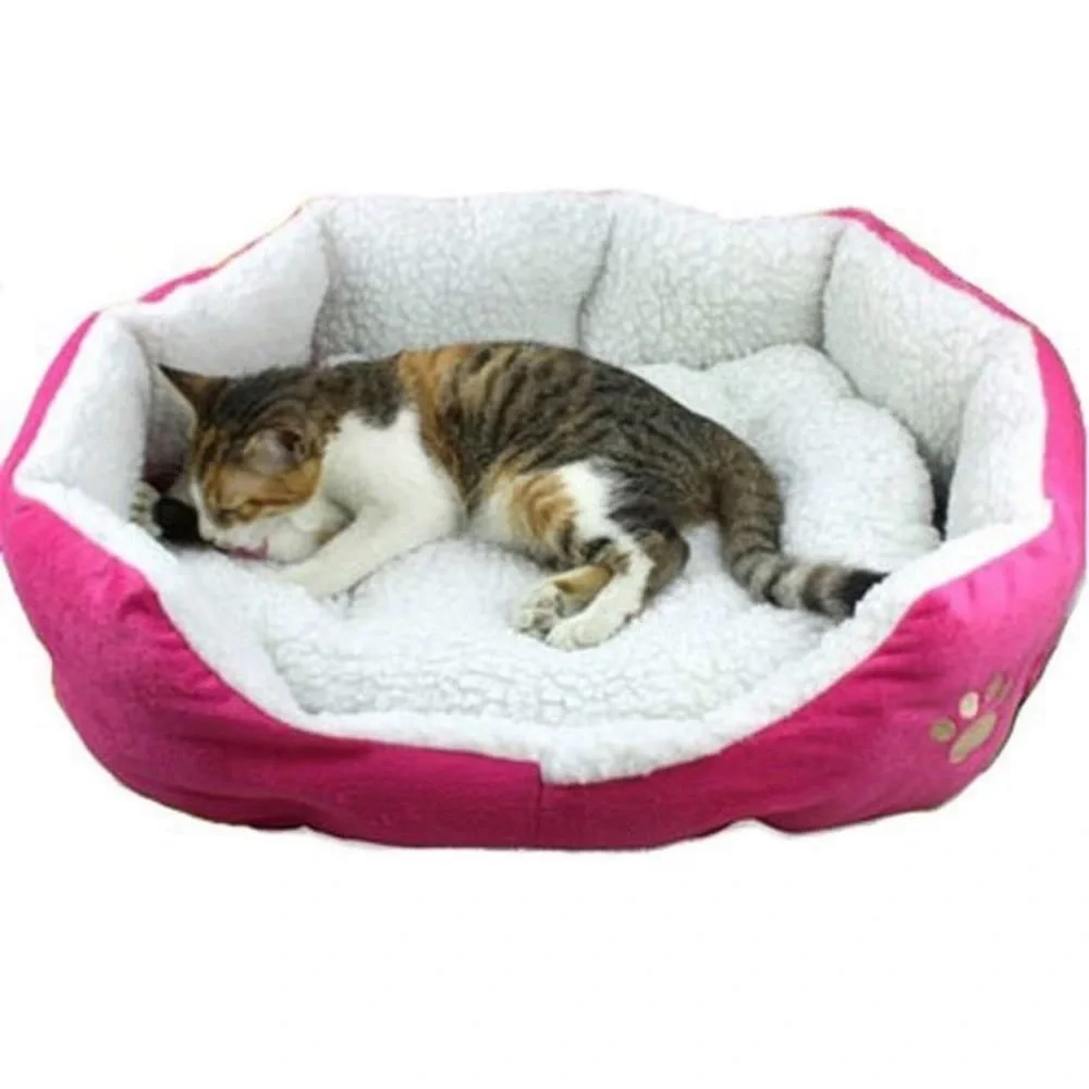 Dog bed new pink fluffy soft plush